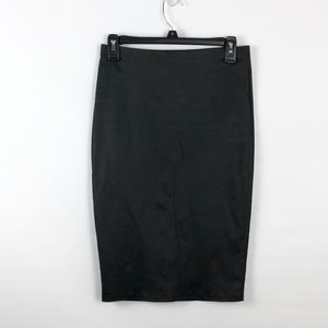 Iris Solid Black Casual Skirt